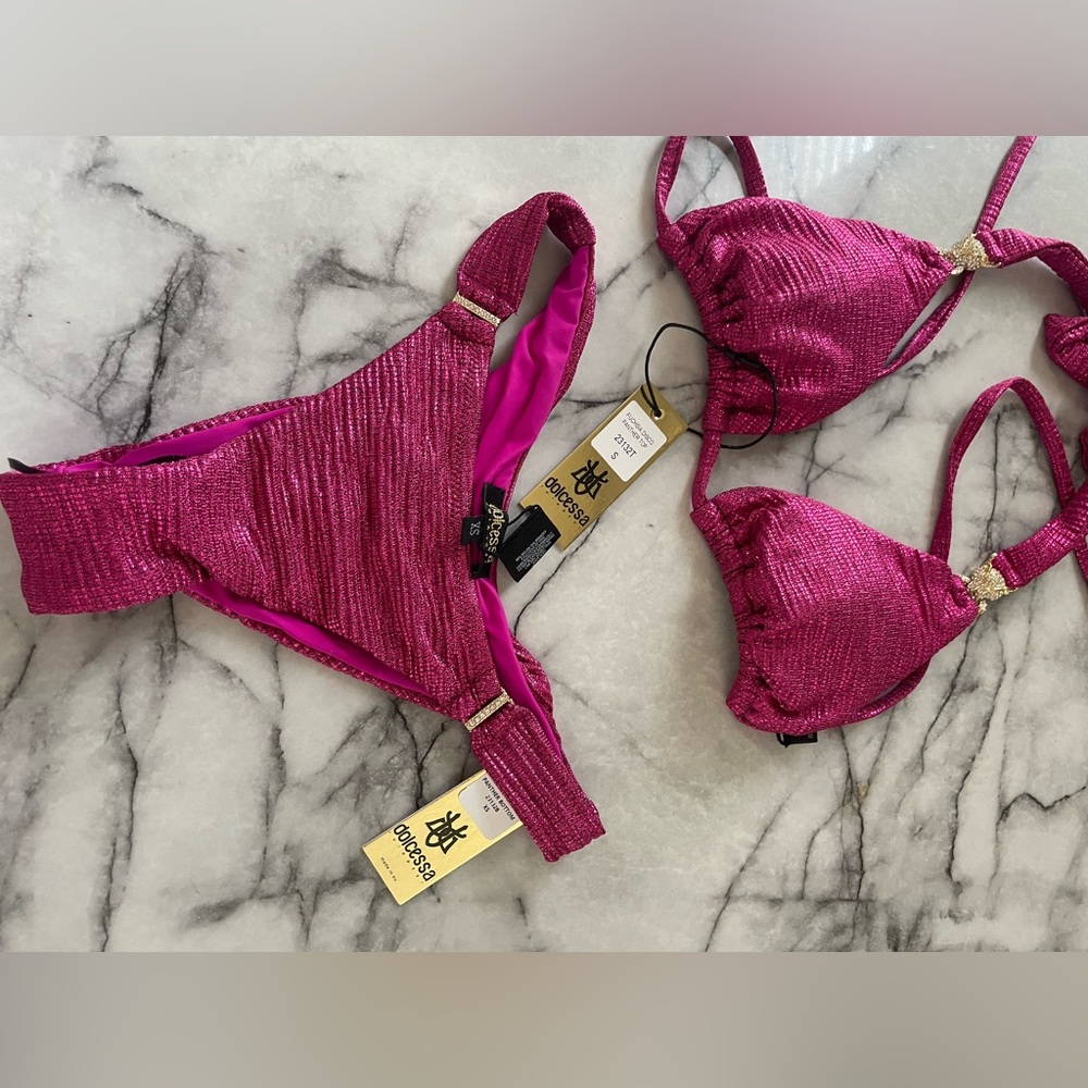 Dolcessa pink disco panther brand new top small bottom xs firm price